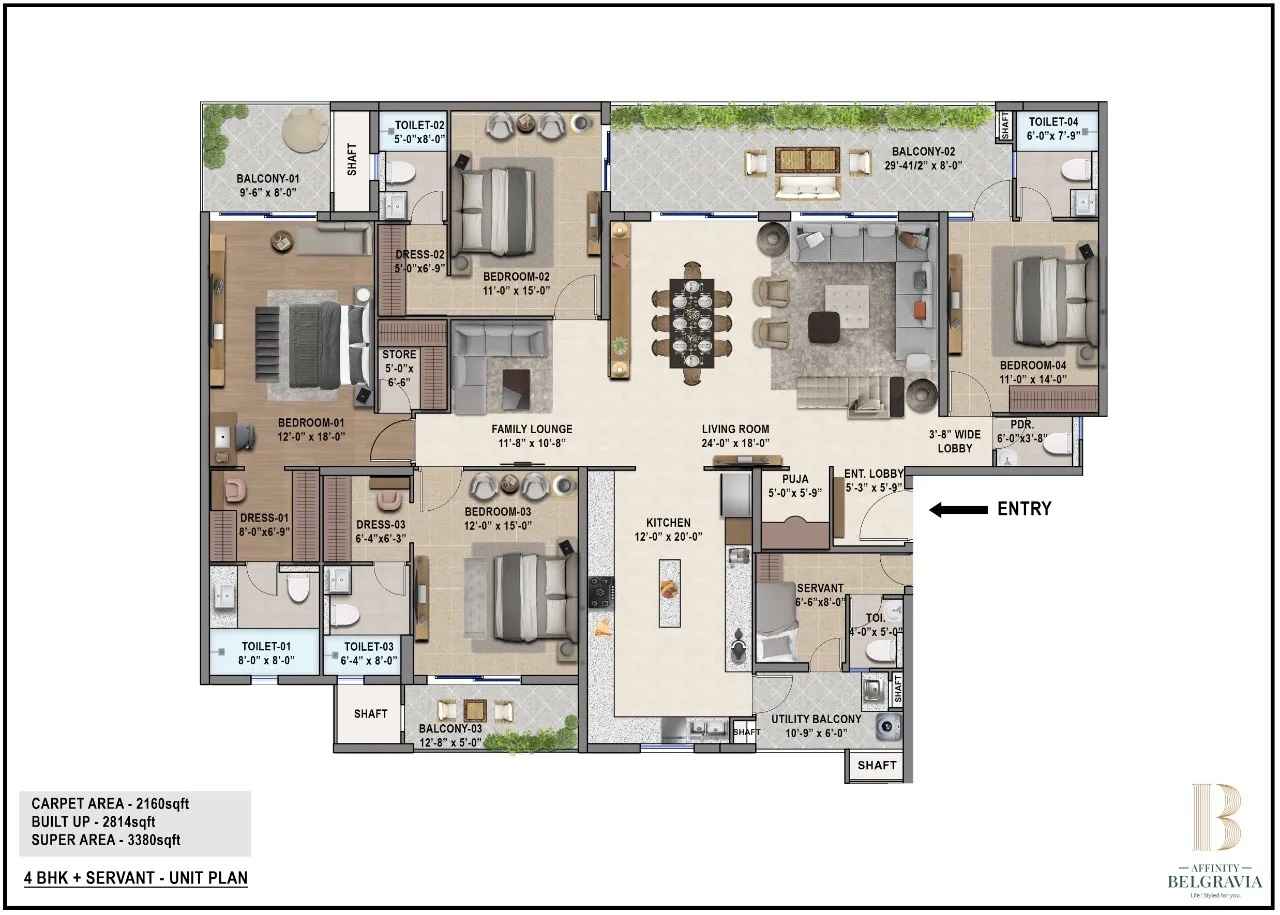 affinity belgravia zirakpur floor plan